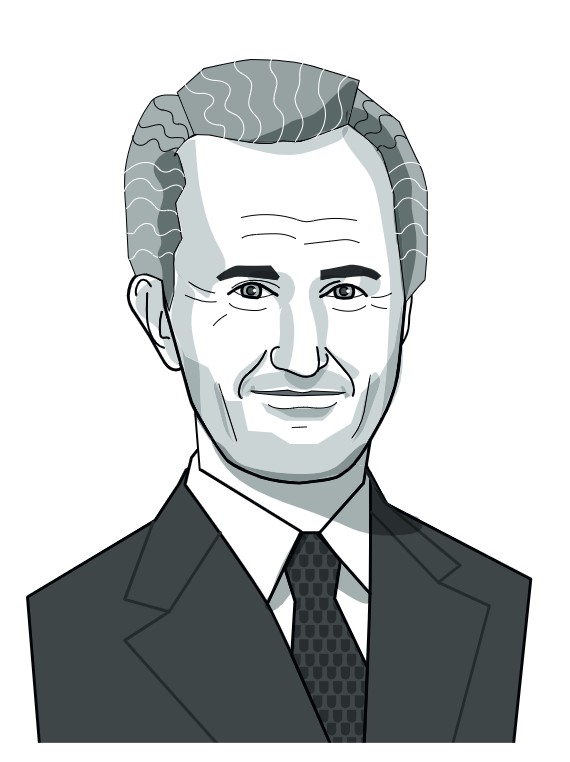 Vignetta di Federico Andreoli, partner AeA Tax Law Studio Associato. L'illustrazione lo ritrae con capelli corti e un completo, che sorride leggermente. Lo stile è un disegno monocromatico con sfumature di grigio.