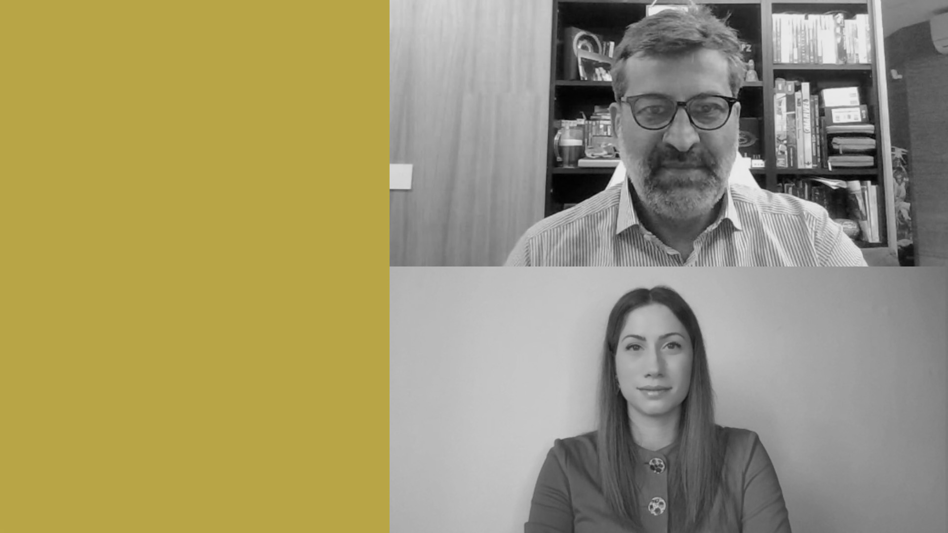 Nella parte superiore, in un riquadro, Carlo de Luca di Gamma Capital Markets, sotto invece c'è Rita Annunziata, sempre in un riquadro, giornalista di We Wealth.