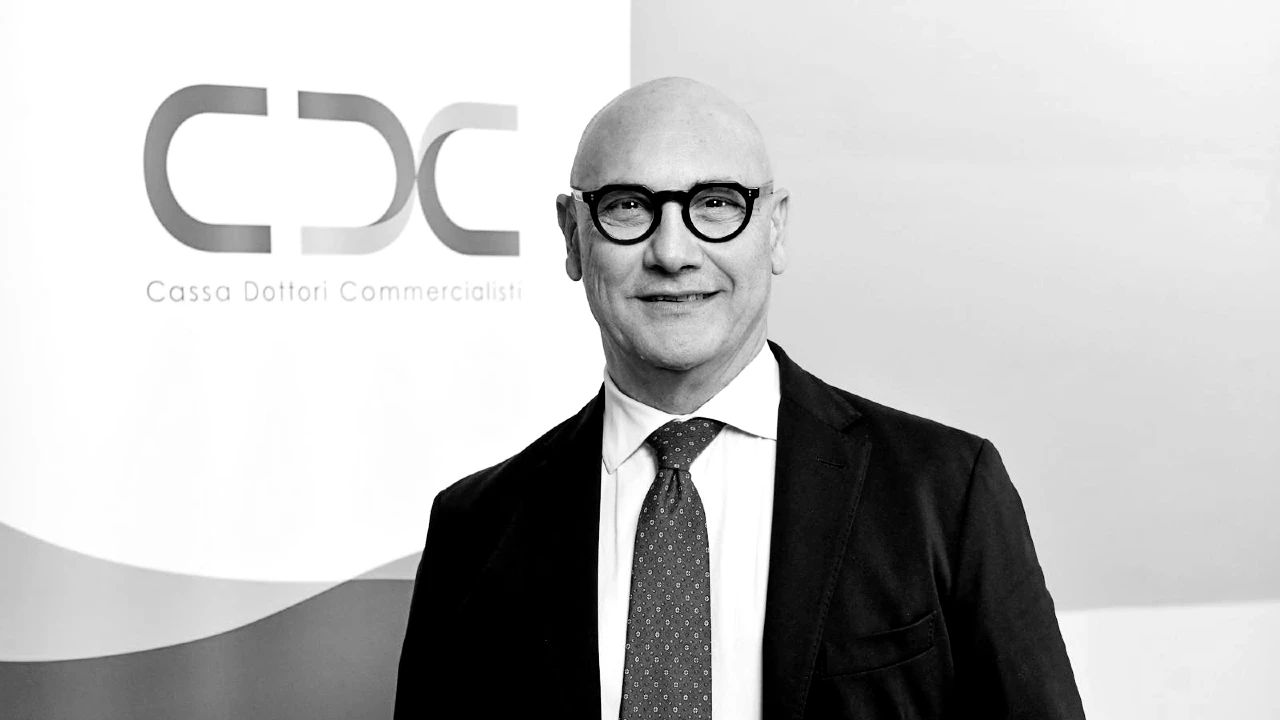 Fotografia in bianco e nero di Ferdinando Boccia, presidente della Cassa Dottori Commercialisti (Cdc)