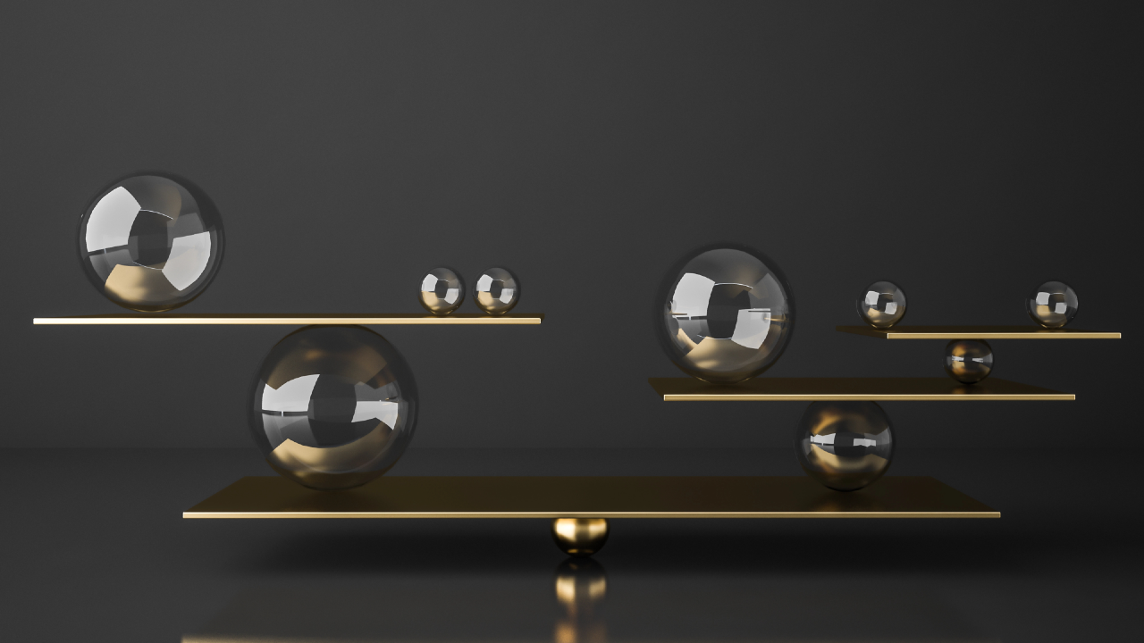 Rappresentazione astratta dell’equilibrio tra oro, argento e altri metalli preziosi nella costruzione dei portafogli patrimoniali