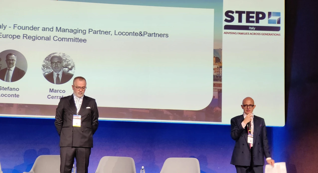 Foto di Loconte e Cerrato alla Step Italy Conference 2026.