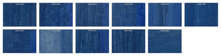 Alighiero Boetti opera Ononimo 1973 undici pannelli penna biro blu asta Christie's Thinking Italian