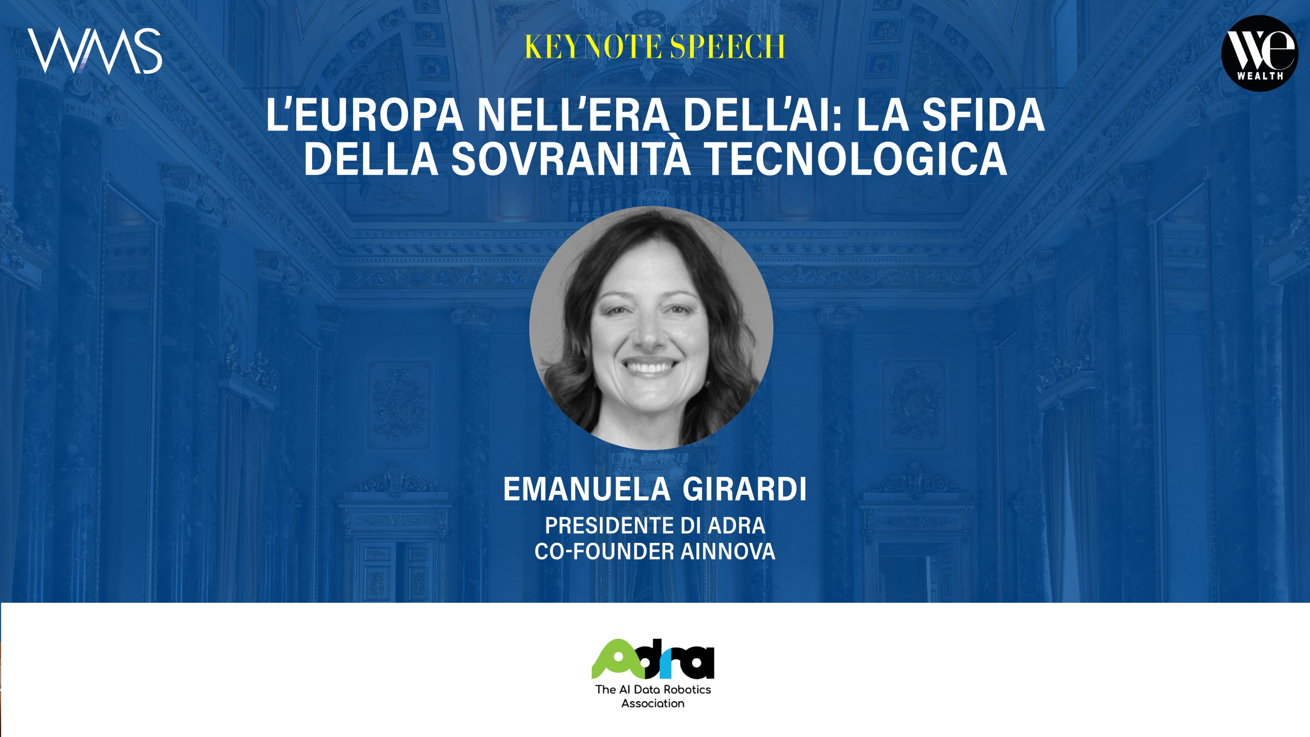 Keynote speech: L'Europa nell'era dell'AI: la sfida della sovranità tecnologica.