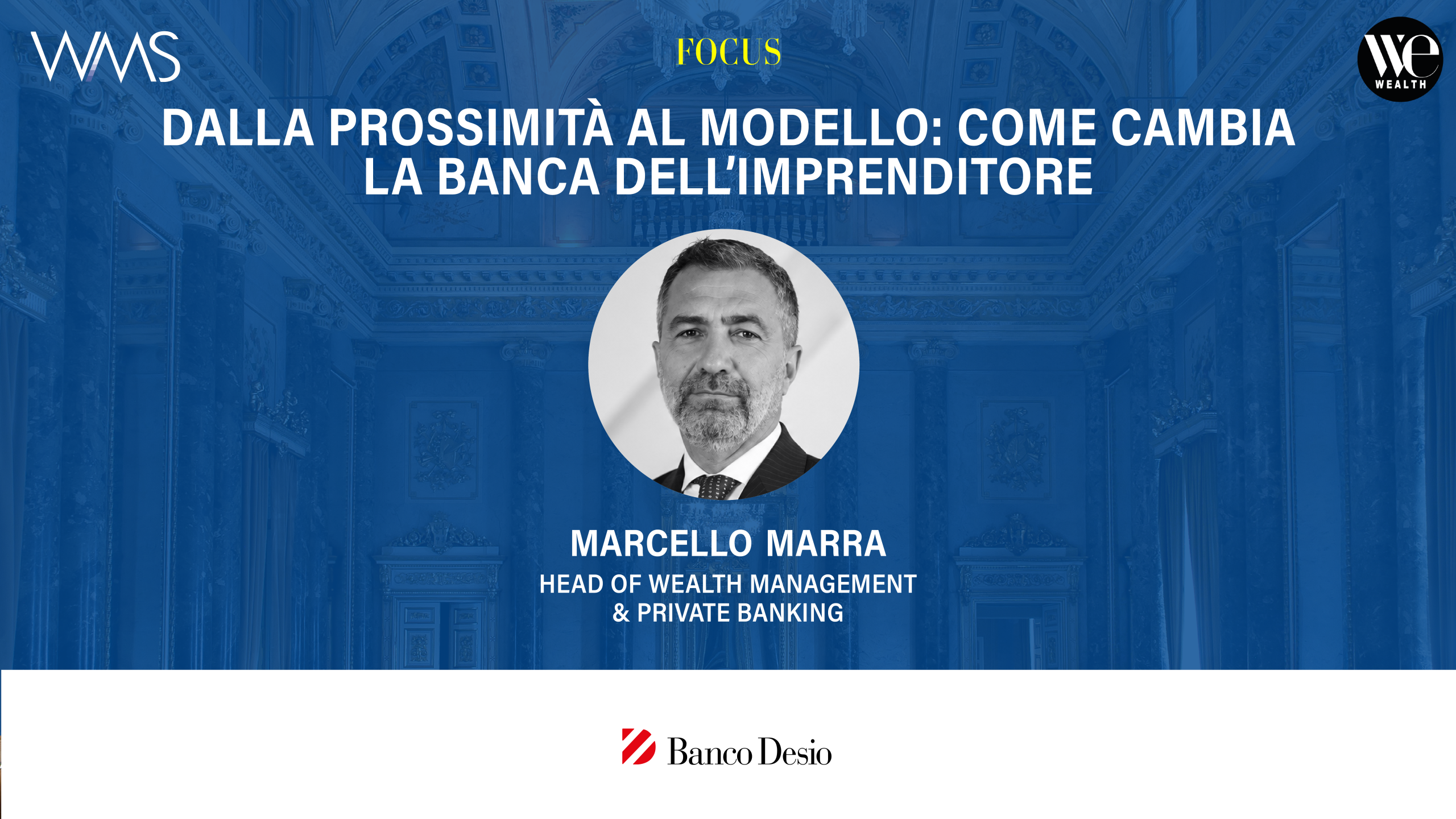 Ritratto di Marcello Marra, Head of Wealth Management & Private Banking.
