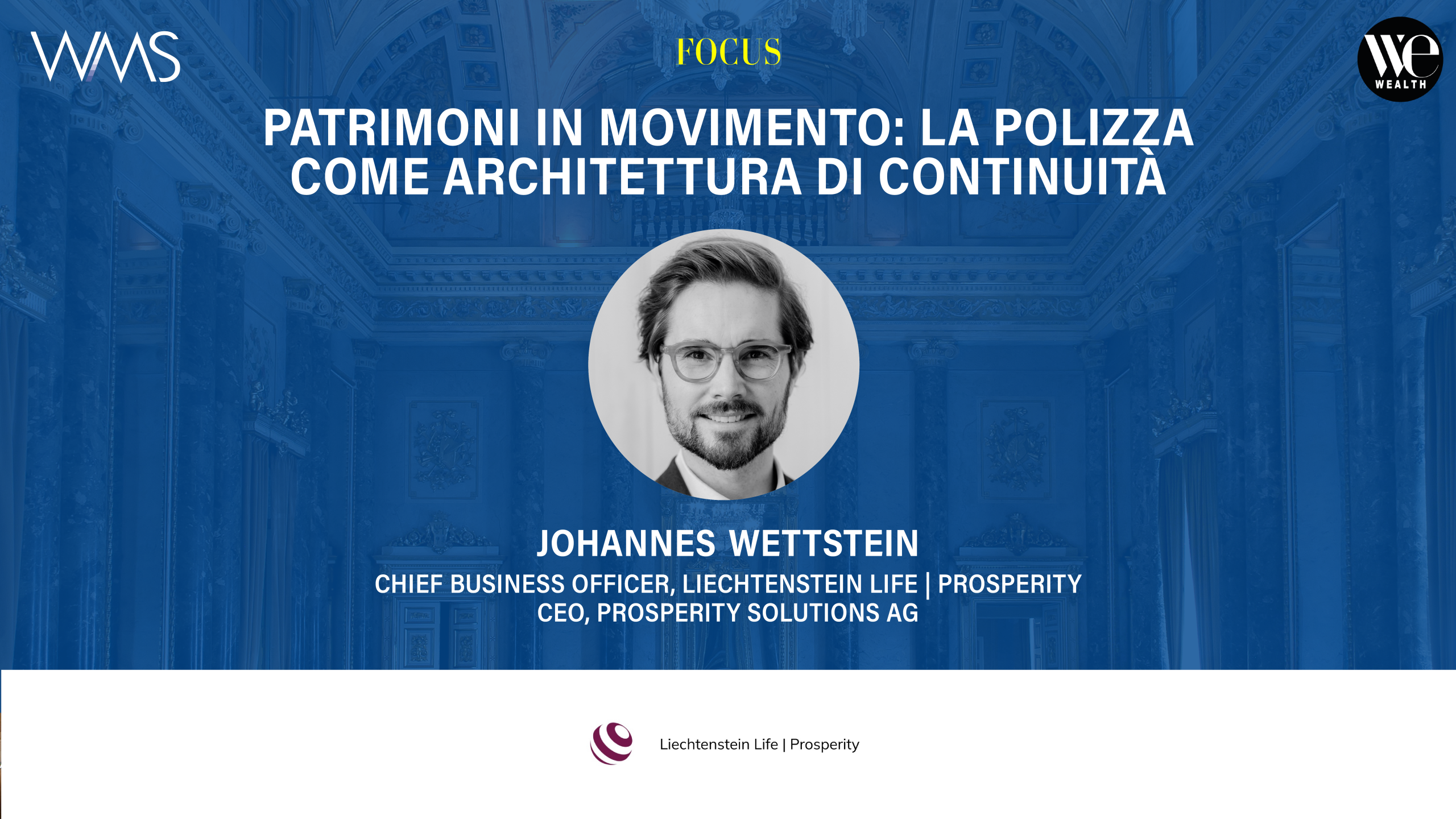 Ritratto di Johannes Wettstein, Chief Business Officer, Liechtenstein Life.